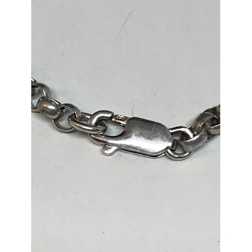 669 - A SILVER BELCHER CHAIN NECKLACE LENGTH 18 INCHES