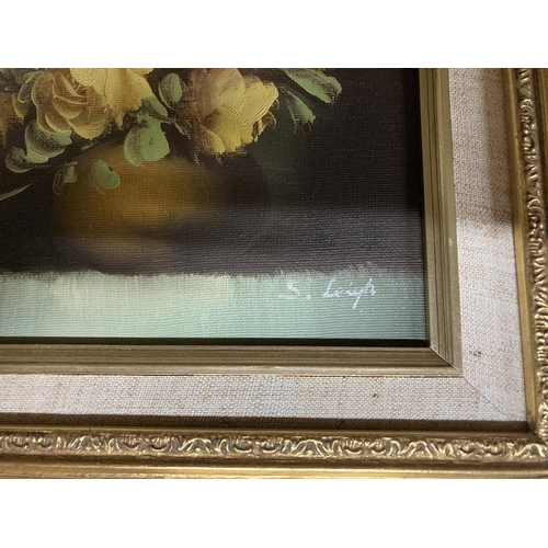 1087 - A 19TH CENTURY GILT FRAMED STILL LIFE OIL PAINTING BY EDWARD GEORGE HANDEL LUCAS, SIGNED E.G.H LUCAS... 