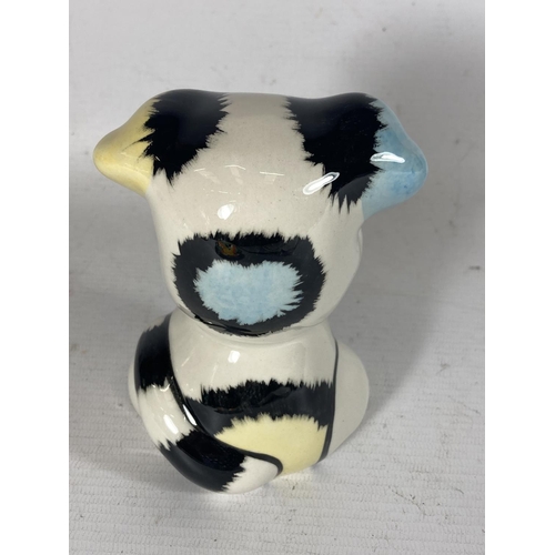 736 - A LORNA BAILEY HANDPAINTED AND SIGNED DOG - WUF WUF