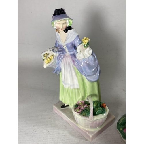 761 - TWO ROYAL DOULTON FIGURES SPRING FLOWERS AND ELYSE