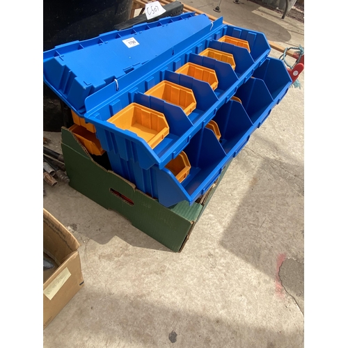 1790 - AN ASSORTMENT OF PLASTIC LIN BIN STORAGE BOXES AND RACKING