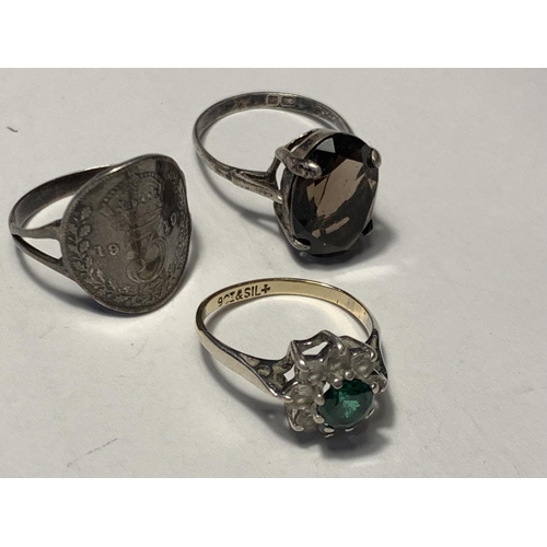 517A - THREE SILVER RINGS