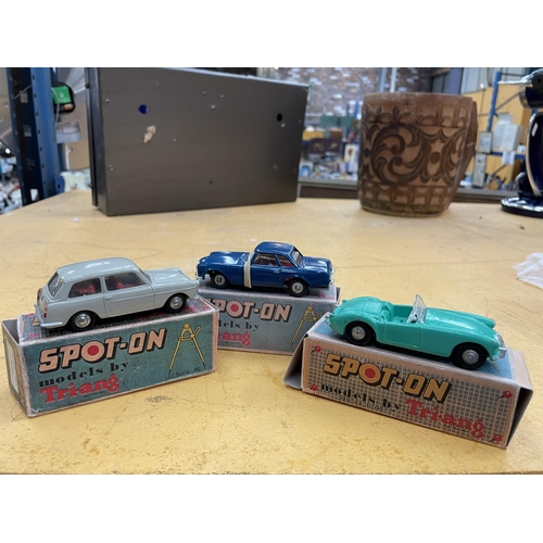 459 - THREE SPOT ON DIECAST VEHICLES - PLEASE NOTE THESE VEHICLES HAVE BEEN REFURBISHED AND THE BOXES ARE ... 