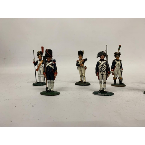 259 - TWELVE DEL PRADO DIE CAST NAPOLIONIC ERA FIGURES OF FRENCH SOLDIERS