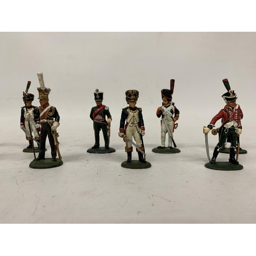 259 - TWELVE DEL PRADO DIE CAST NAPOLIONIC ERA FIGURES OF FRENCH SOLDIERS