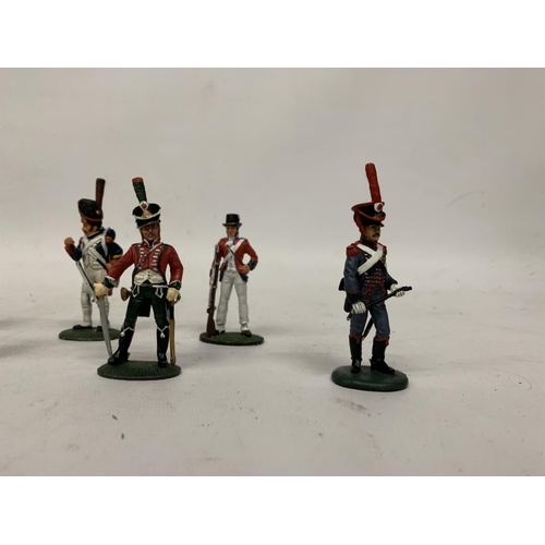 259 - TWELVE DEL PRADO DIE CAST NAPOLIONIC ERA FIGURES OF FRENCH SOLDIERS