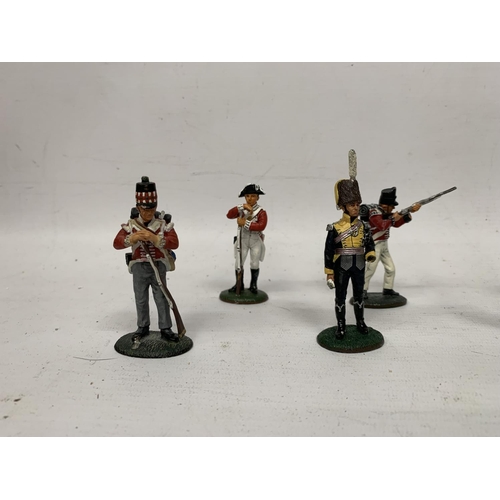 260 - FOURTEEN DEL PRADO DIE CAST NAPOLIONIC ERA FIGURES OF SOLDIERS TO INCLUDE BRITISH, SPANISH, ITALIAN,... 