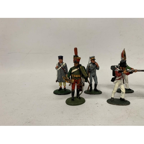 261 - FOUTEEN DEL PRADO DIE CAST NAPOLIONIC ERA FIGURES OF SOLDIERS TO INCLUDE BRITISH, AUSTRIAN, RUSSIAN ... 