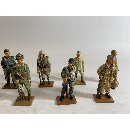 263 - THIRTEEN DEL PRADO DIE CAST WORLD WAR TWO FIGURES OF SOLDIERS TO INCLUDE GERMAN, JAPANESE, ITALIAN, ... 