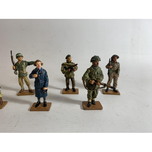 264 - THIRTEEN DEL PRADO DIE CAST WORLD WAR TWO FIGURES OF ALLIED SOLDIERS TO INCLUDE USA, BRITAIN AND FRA... 