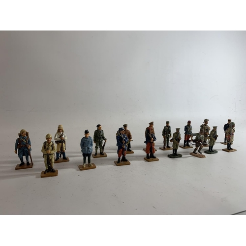 265 - SEVENTEEN DEL PRADO DIE CAST WORLD WAR ONE FIGURES OF SOLDIERS