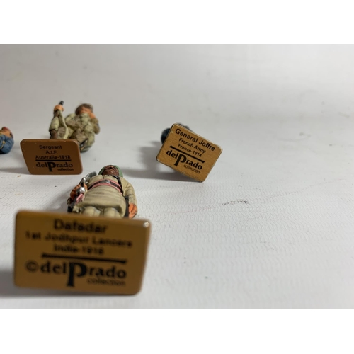 265 - SEVENTEEN DEL PRADO DIE CAST WORLD WAR ONE FIGURES OF SOLDIERS