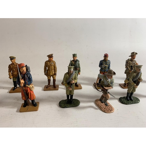 265 - SEVENTEEN DEL PRADO DIE CAST WORLD WAR ONE FIGURES OF SOLDIERS