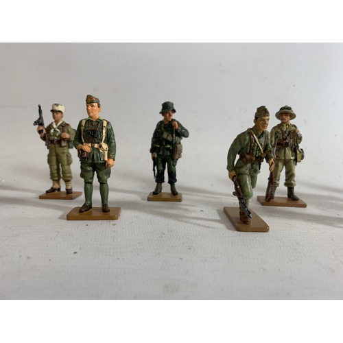 266 - TWELVE DEL PRADO DIE CAST FIGURES OF SOLDIERS FROM VARIOUS ERAS TO INCLUDE VIETNAM, KOREAN WAR ETC