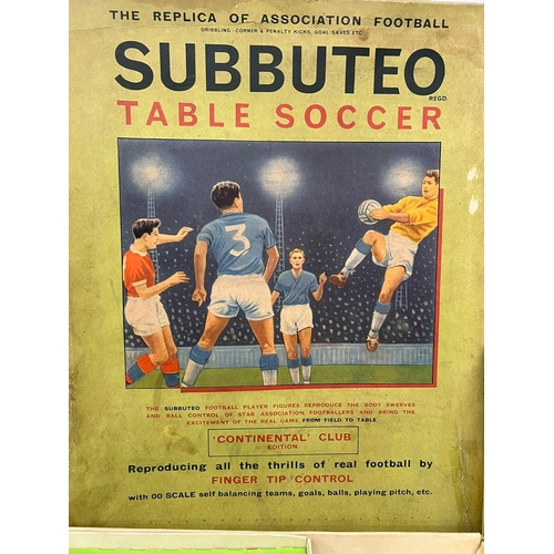 278 - A LARGE QUANTITY OF VINTAGE SUBBUTEO ITEMS - TEAMS, PART TEAMS PITCH, THROW INS, NETS ETC