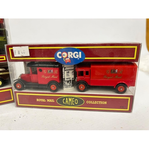 446 - THREE BOXED CAMEO BY CORGI VAN SETS