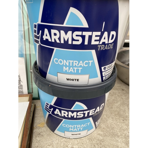 2013 - FOUR 10L TUBS OF ARMSTEAD TRADE CONTRACT MATT WHITE PAINT