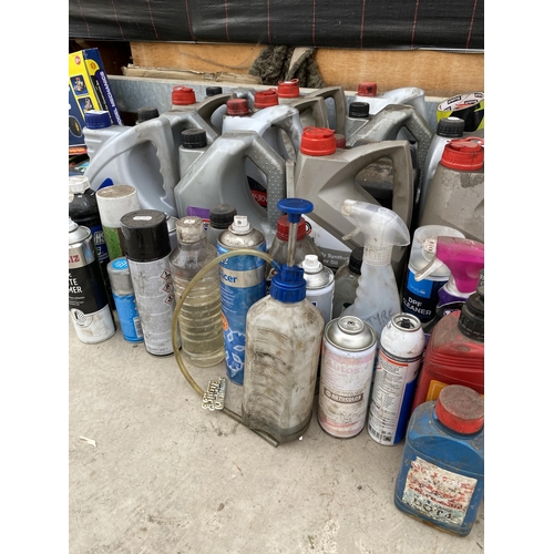 2018 - A LARGE ASSORTMENT OF MOTOR OILS AND LUBRICANTS ETC