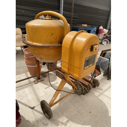 2077 - A POWER CRAFT ELECTRIC ROLL OVER CEMENT MIXER