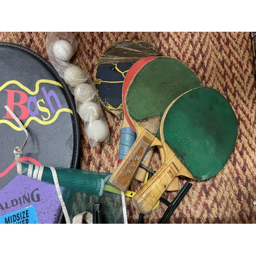 477 - VARIOUS TABLE TENNIS AND TENNIS ITEMS