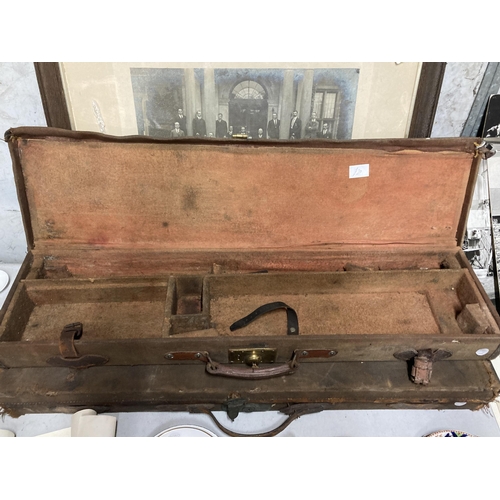 1024 - TWO VICTORIAN GUN CASES ONE WITH THE NAME W. HOBSON