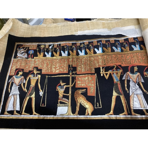 1035 - THREE EGYPTIAN PRINTS ON PAPYRUS