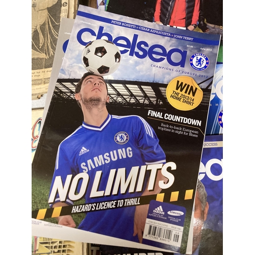 1045 - FORTY CHELSEA FC GLOSSY MONTHLY MAGAZINES