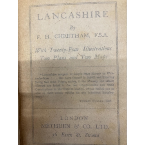 988 - THREE VINTAGE BOOKS, 'ABBEYS', 'CATHEDRALS' AND 'LANCASHIRE'