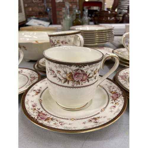 991 - A QUANTITY OF NORITAKE 'BRENTLY' CHINA TEAWARE TO INCLUDE PLATES, BOWLS, CUPS AND SAUCERS , ALFRED M... 