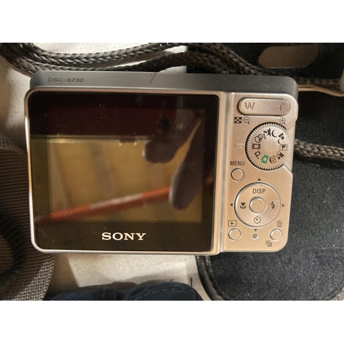 998 - A SONY 20.1 MEGAPIXELS CAMERA, YASHICA MICROTEC ZOOM 70 AND SONY CYBER SHOT CAMERA, A WINE JOURNAL A... 