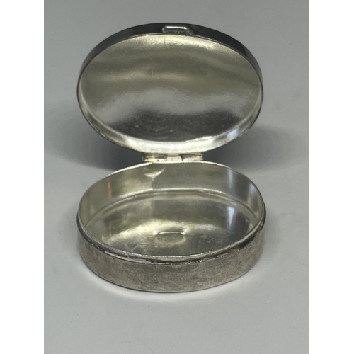 517 - A HALLMARKED SILVER PILL BOX