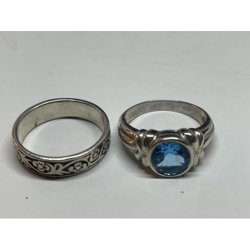 691 - FIVE SILVER RINGS