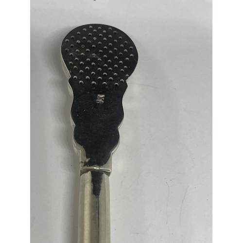 693 - A SILVER TEA STRAINER