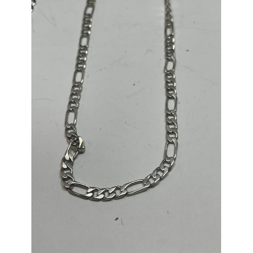 696 - TWO SILVER NECKLACES