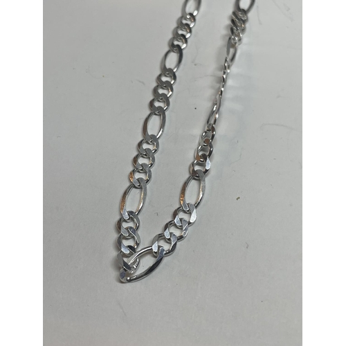 696 - TWO SILVER NECKLACES