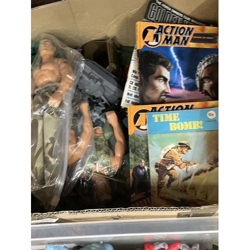 465 - A GROUP OF ACTION MAN DOLLS AND ARMY FIGURES