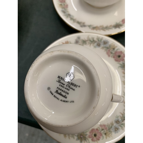 208A - A LARGE QUANTITY OF ROYAL ALBERT 'BELINDA' CUPS AND SAUCERS