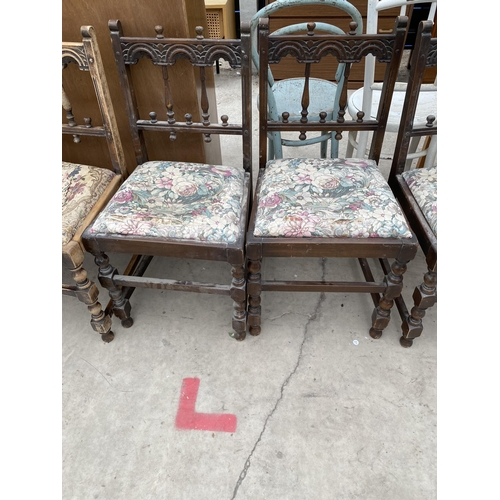 2926 - A SET OF FOUR MID 20TH CENTURY ERCOL BLUE LABEL DINING CHAIRS