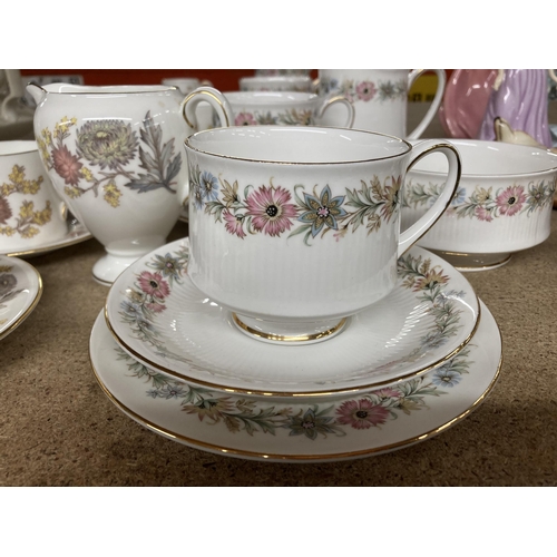 1082 - TWO PART TEASETS - PARAGON CHINA BELINDA PATTERN AND WEDGWOOD LICHFIELD PATTERN