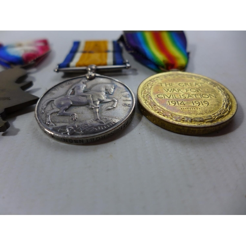 341 - A BOER WAR AND WORLD WAR I CASUALTY MEDAL GROUP AWARDED TO 1653 PRIVATE SIMEON ROBINSON OF THE KINGS... 