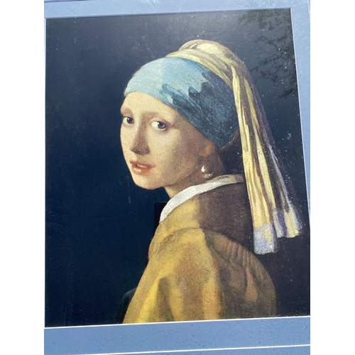 104 - A VINTAGE OAK FRAMED AFTER JOHANNES VERMEER 'GIRL WITH PEARL EARRING' PRINT 86 X 75CM