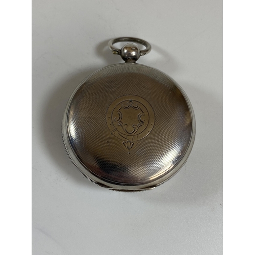 99 - A VICTORIAN J G GRAVES HALLMARKED SILVER FUSEE MOVEMENT POCKET WATCH