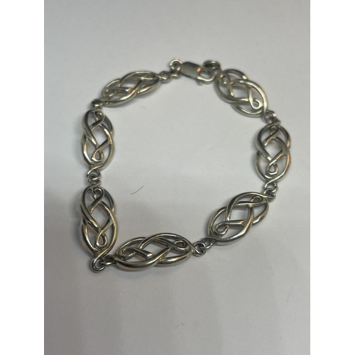 523 - TWO SILVER BRACELETS