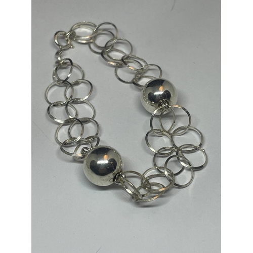 523 - TWO SILVER BRACELETS