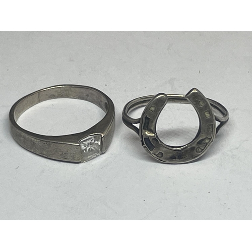 540 - FIVE VARIOUS SILVER RINGS