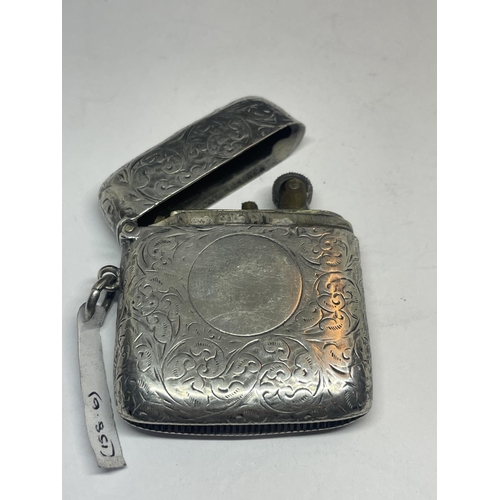 551 - A HALLMARKED BIRMINGHAM SILVER LIGHTER