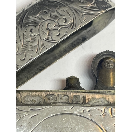 551 - A HALLMARKED BIRMINGHAM SILVER LIGHTER