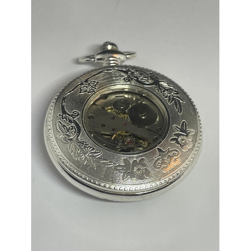 558 - A SKELETON POCKET WATCH