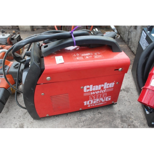 82 - CLARKE WELD 102NG MIG WELDER  + VAT