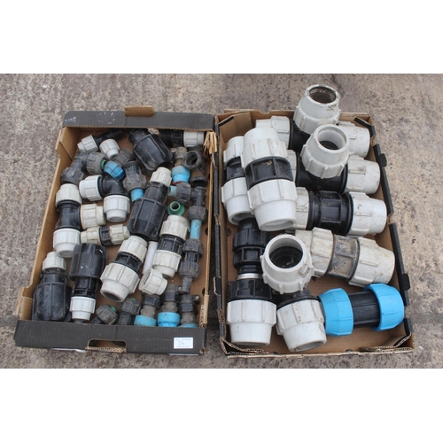 29A - A LARGE ASSORTMENT OF PLASSON WATER FITTINGS TO INCLUDE 63MM T JOINTS, 63MM STRAIGHT CONECTERS, 40MM... 